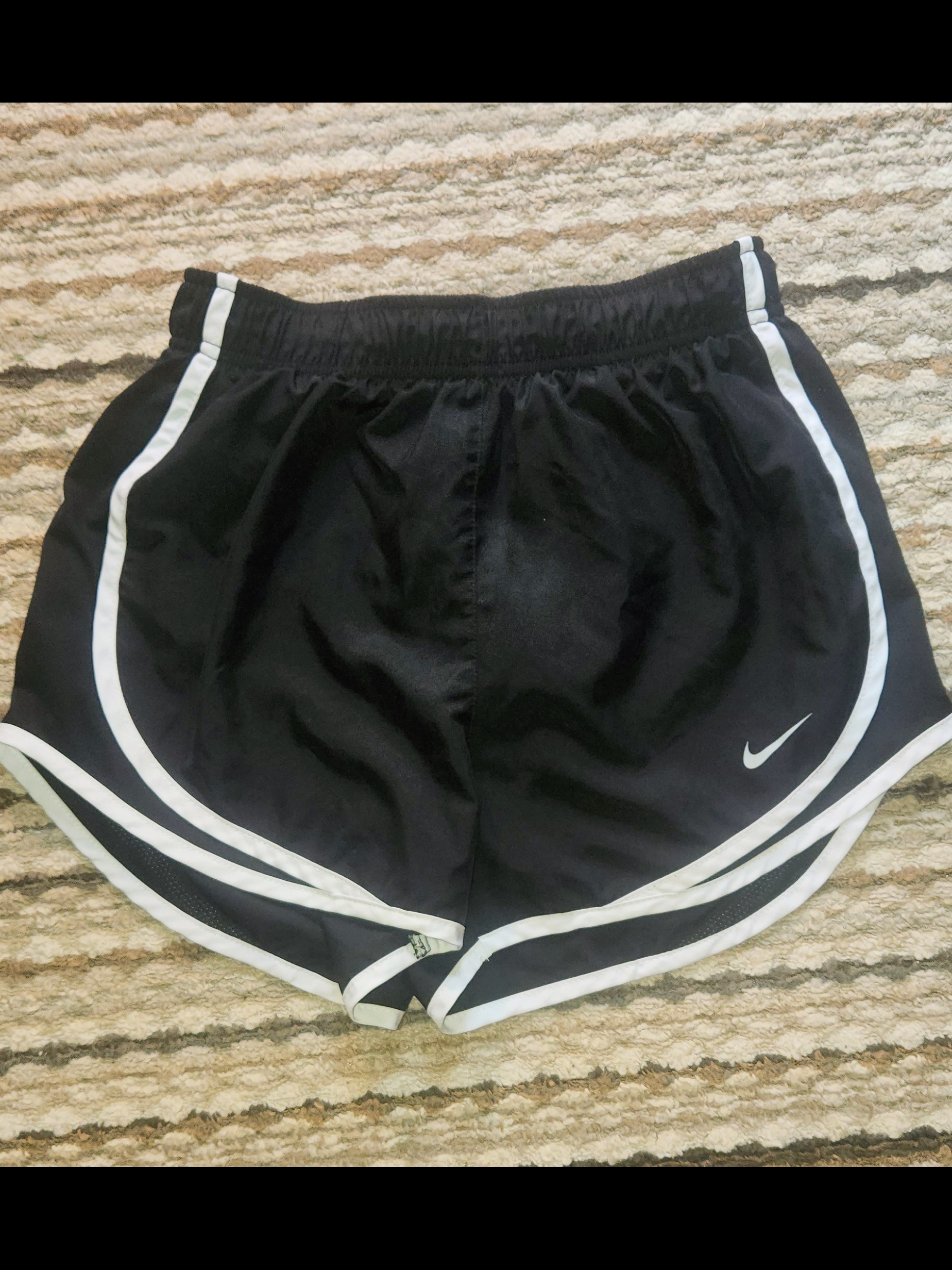 Nike Black Shorts With White Trim Boys Athletic